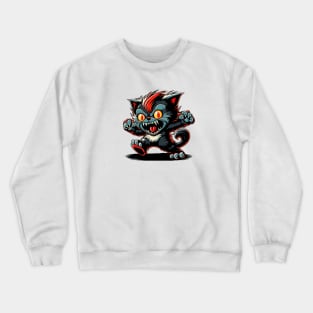 Evil mutant kitten Crewneck Sweatshirt